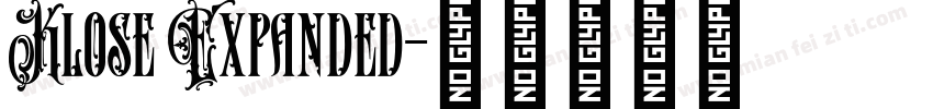 Klose Expanded字体转换